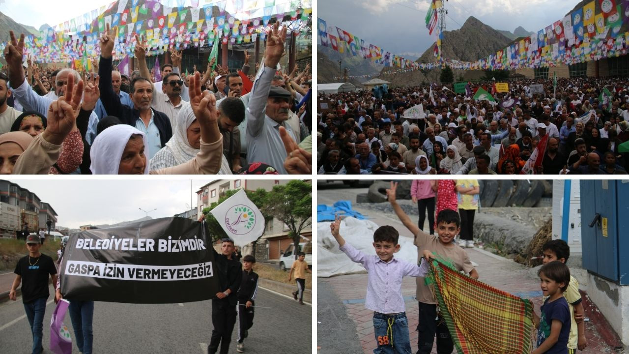 Fotoğraflarla büyük Hakkari mitingi