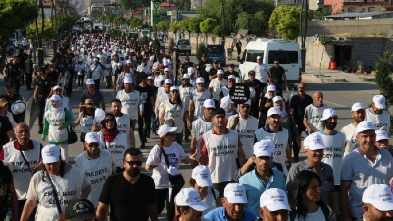 Altı gün sürecek ‘İradeye Saygı Yürüyüşü’nün ilk günü tamamlandı