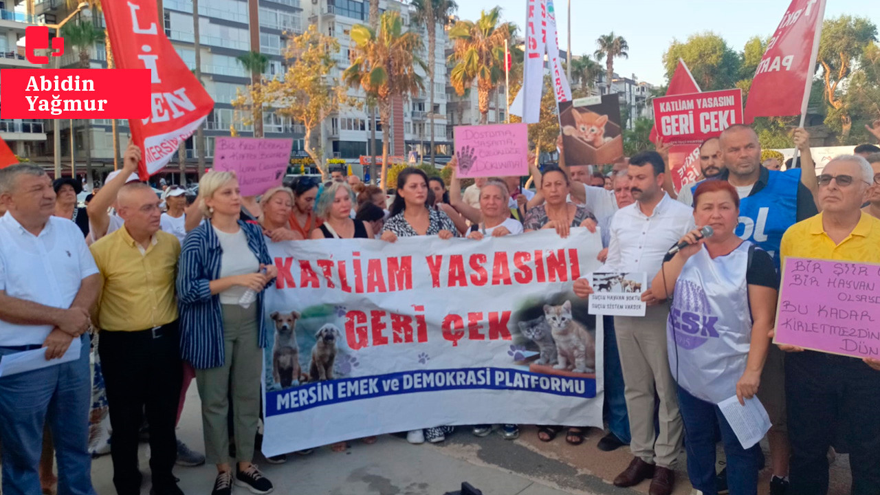 'Katliam Yasası' Mersin'de protesto edildi: 'Toplayamazsın, hapsedemezsin, öldüremezsin'