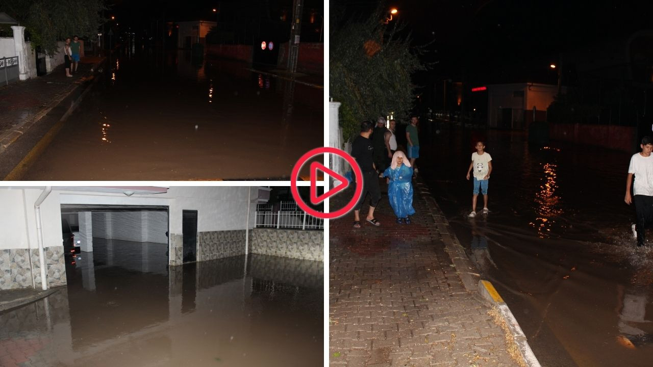 Aksaray’da şiddetli yağış: Cadde ve sokaklar göle döndü