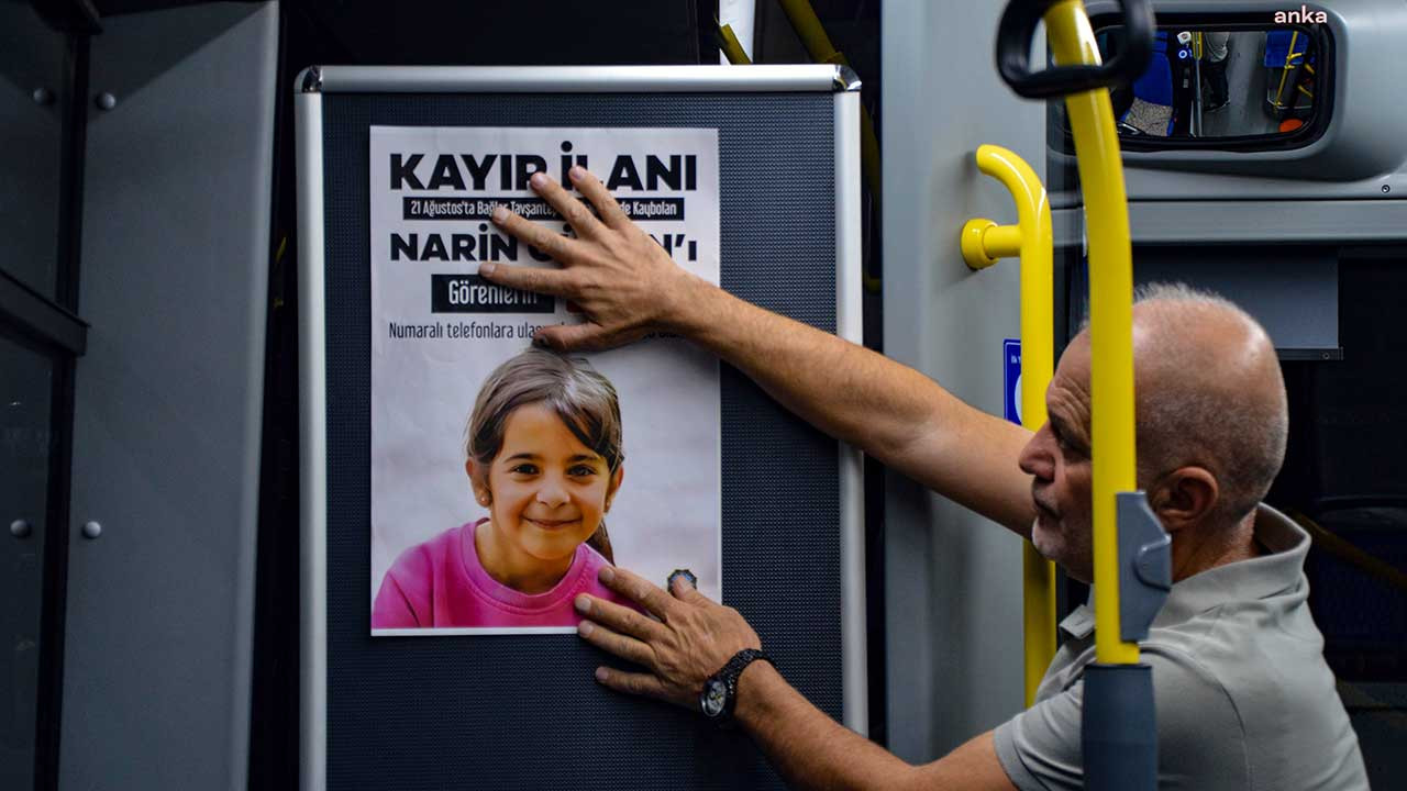 Diyarbakır’da kayıp Narin’in afişleri toplu taşıma araçlarına asıldı