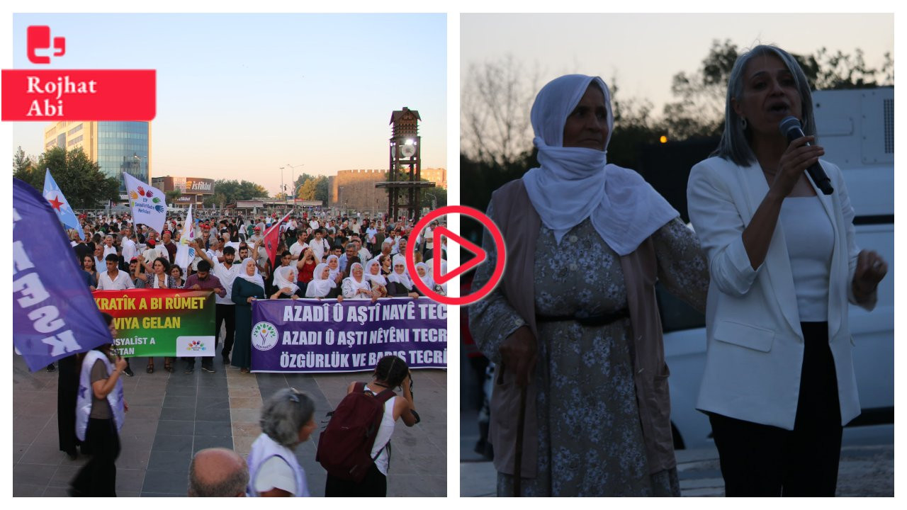 Diyarbakır'da 1 Eylül Barış Günü mitingi: 'Onurlu barış inşa olana kadar mücadeleye devam edeceğiz'