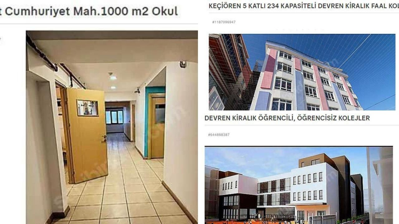 Öğrencileriyle satılık okullar: Özel eğitim kurumları emlak sitelerinde