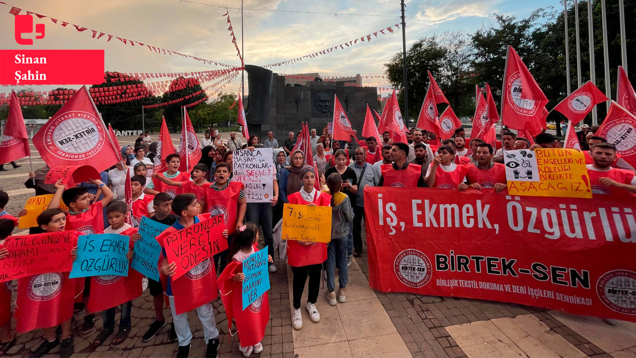 Akcanlar işçileri aileleriyle birlikte eylem yaptı: 'Kanser hastası kızımı tedavi ettiremiyorum'