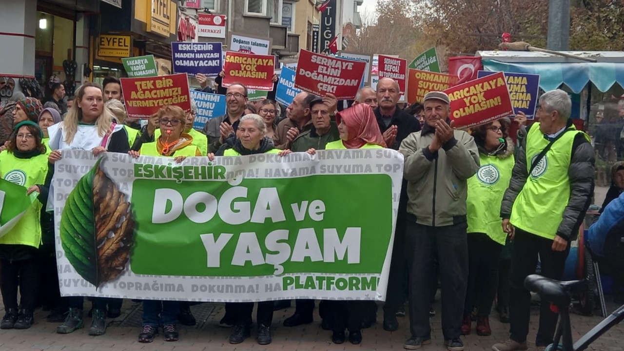 Eskişehir'de maden projeleri protesto edildi: 'Doğamız ve yaşam alanlarımız tehdit altında'