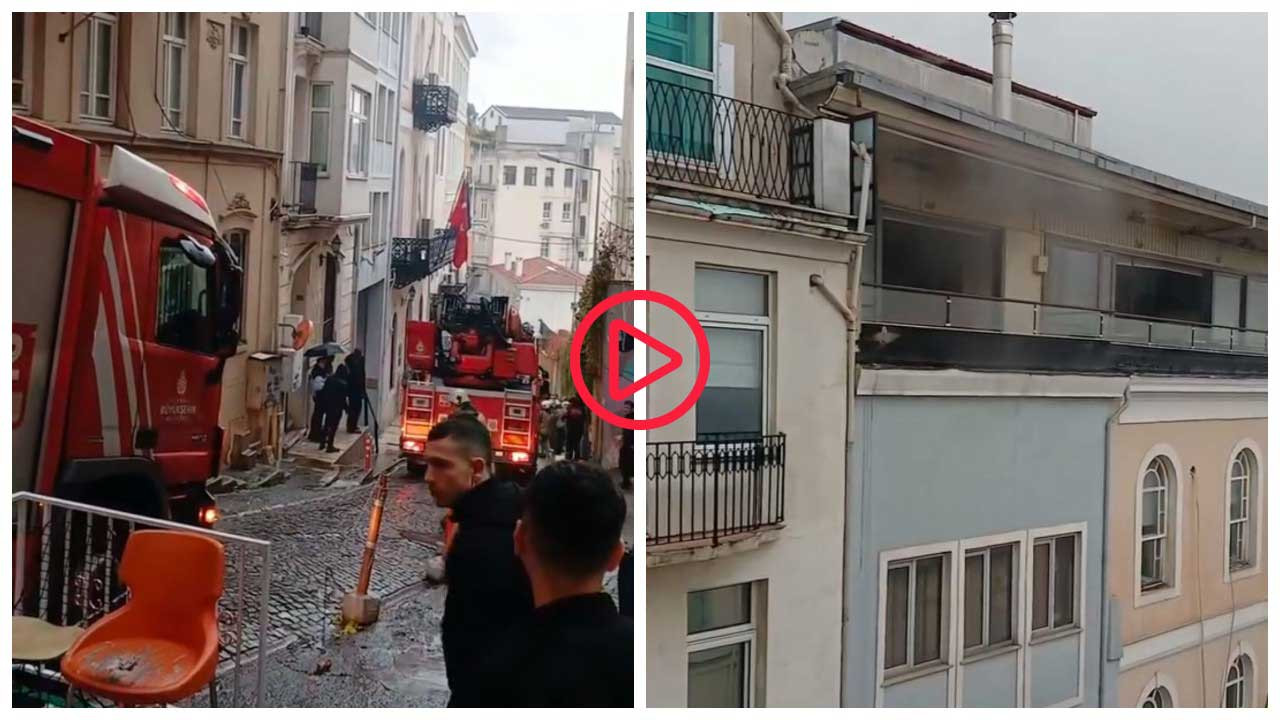 Beyoğlu’nda Masonlar Büyük Locası Derneği'nde yangın